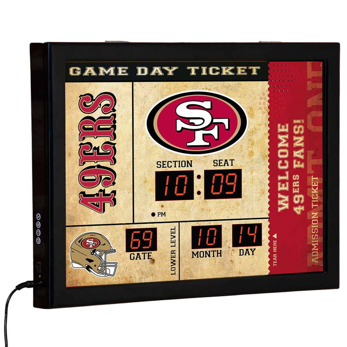 NFL Gameday Ticket Wandklok en Speaker
