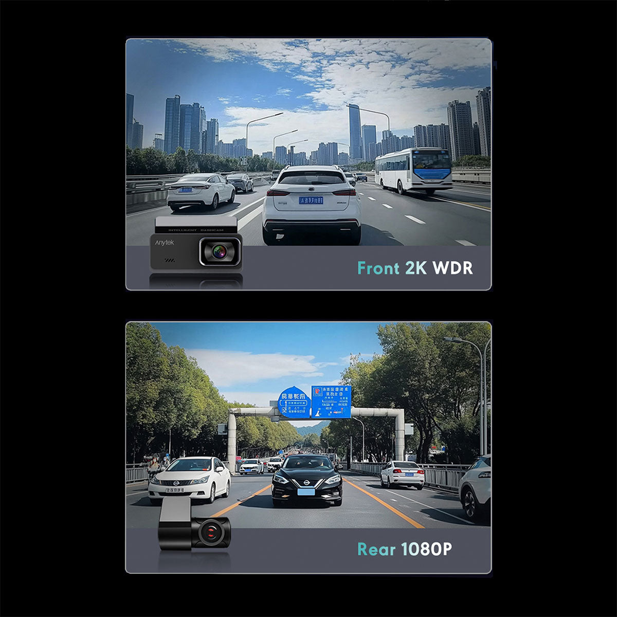 Dual Smart Dash Camera with Parking Monitoring