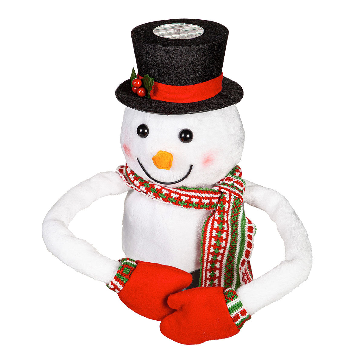 Adorno de muñeco de nieve para árbol con proyector de copos de nieve