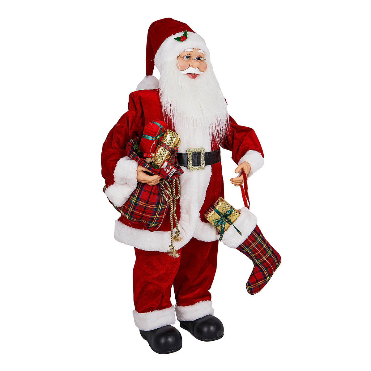 Papá Noel musical bailarín con luces LED
