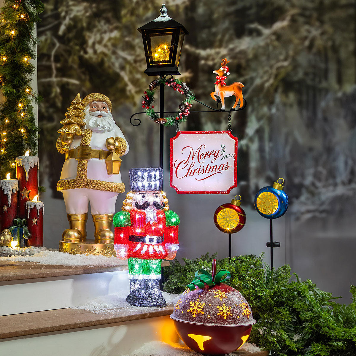 Farol de Navidad inalámbrico para exteriores