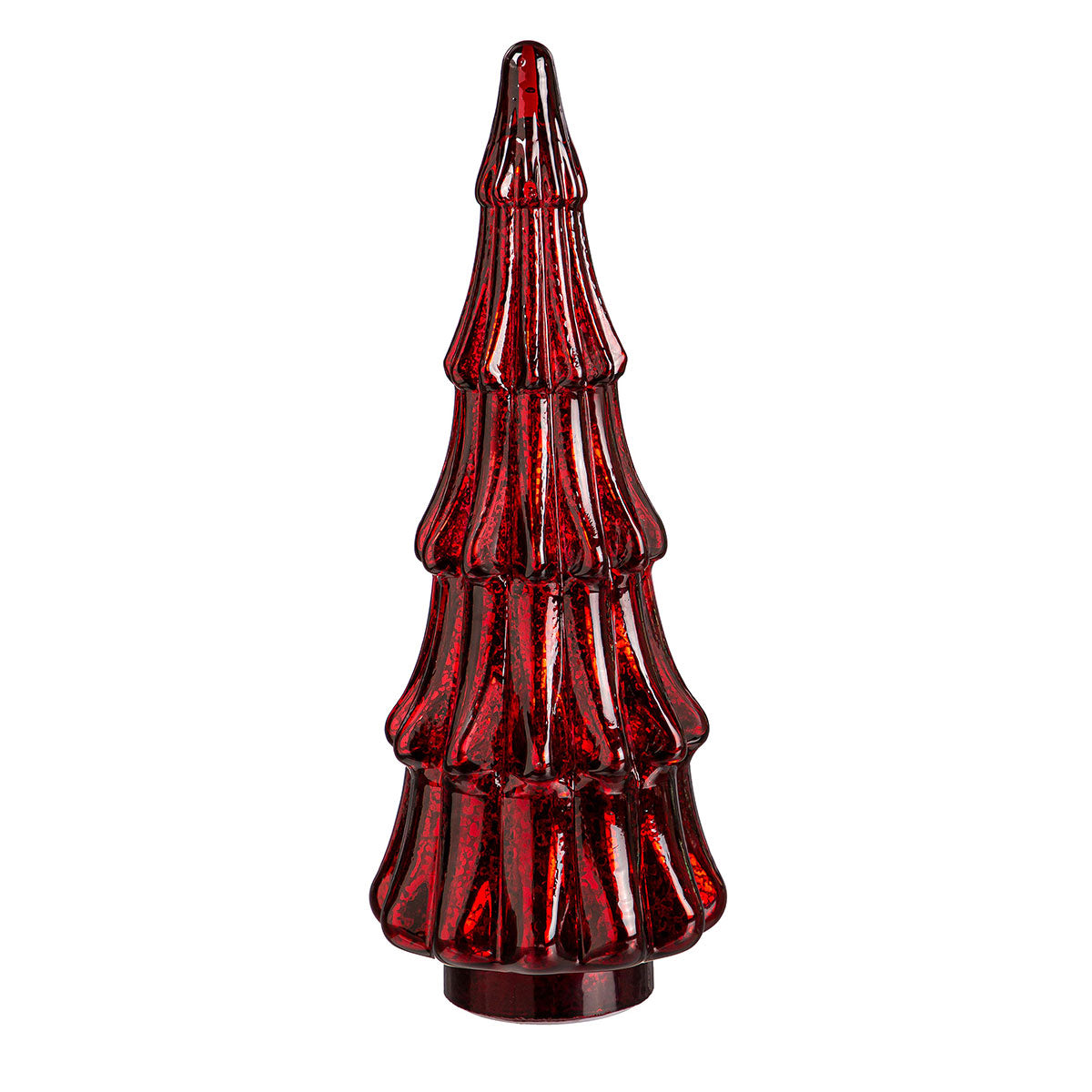 Verlichte kerstbomen in rood & groen (set van 5)