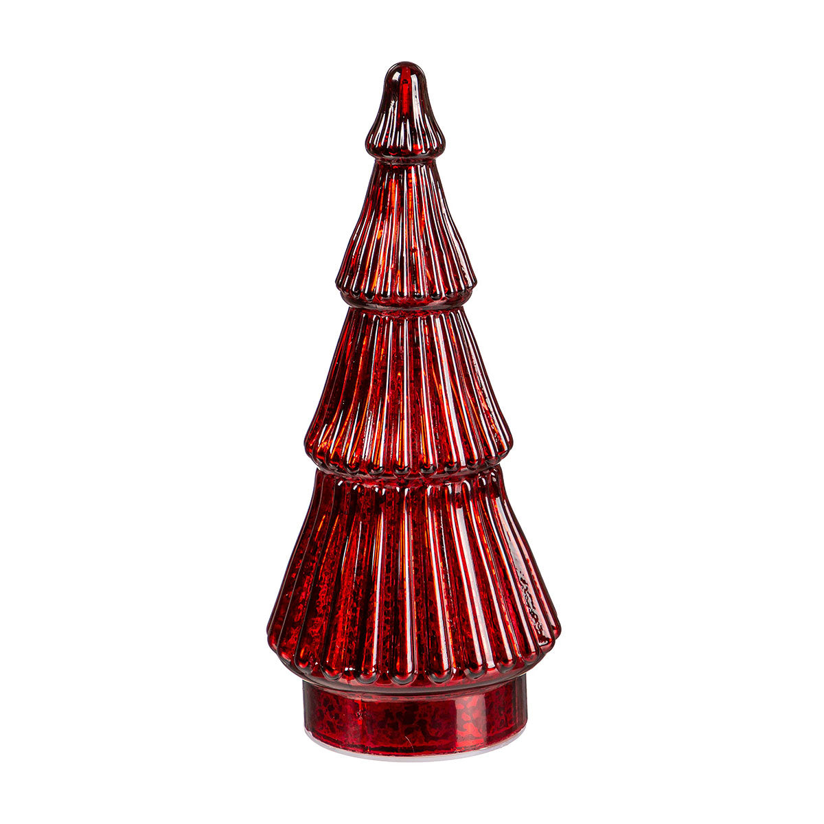 Verlichte kerstbomen in rood & groen (set van 5)