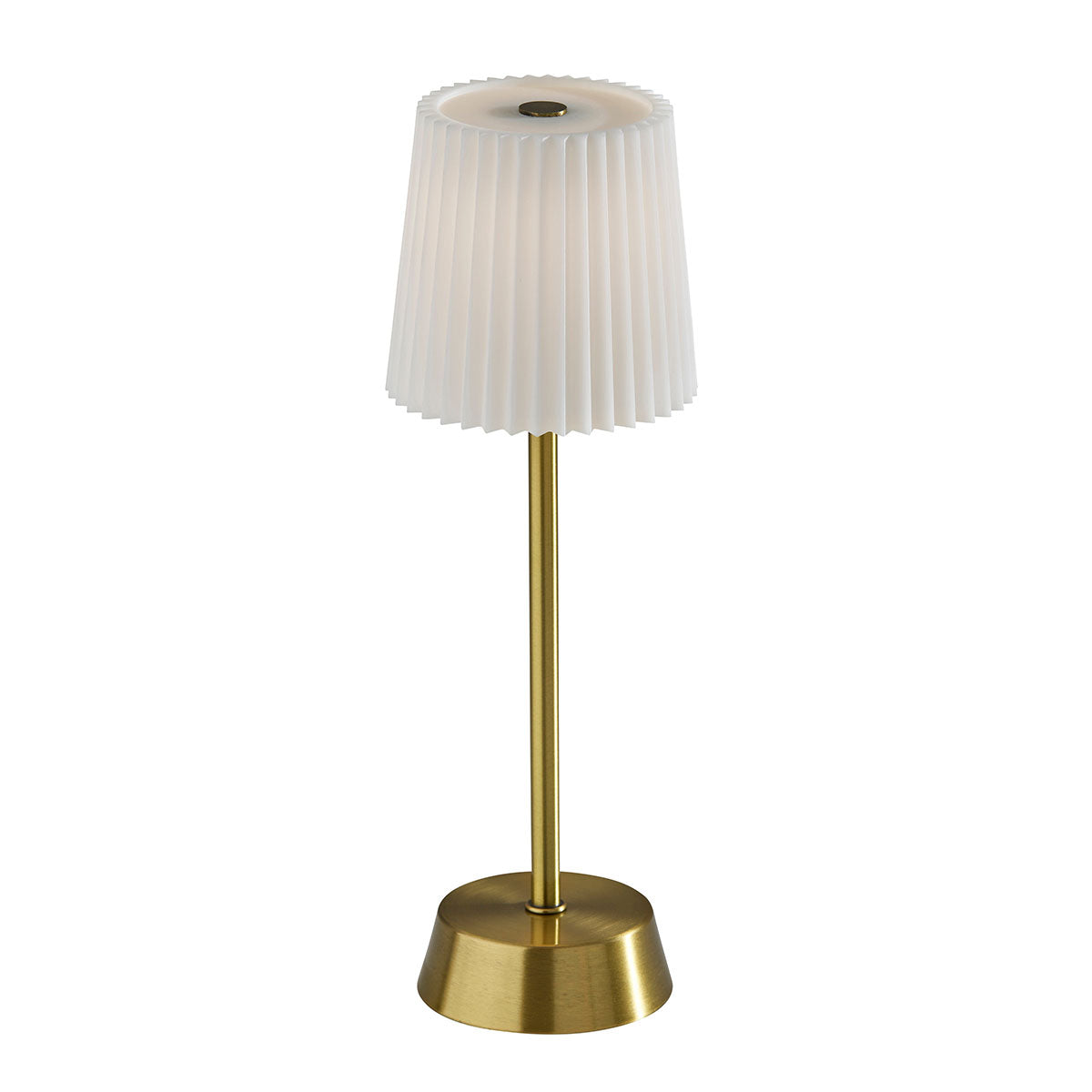 Lámpara de mesa LED para interiores/exteriores con pantalla plisada