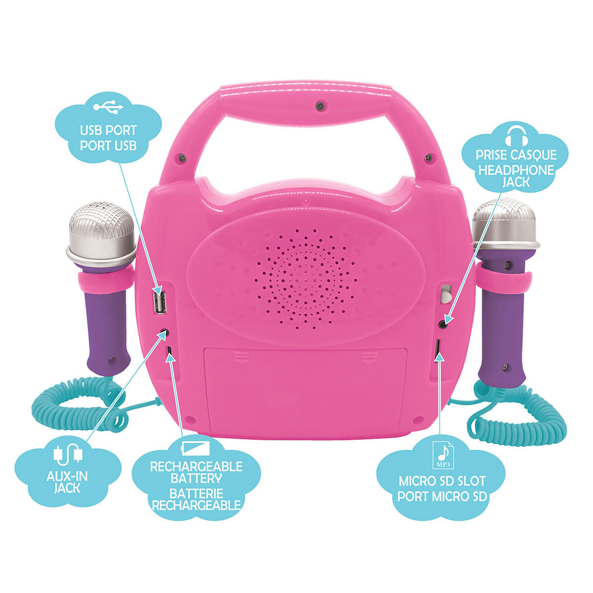 Einhorn-Bluetooth-Lautsprecher mit Mikrofonen