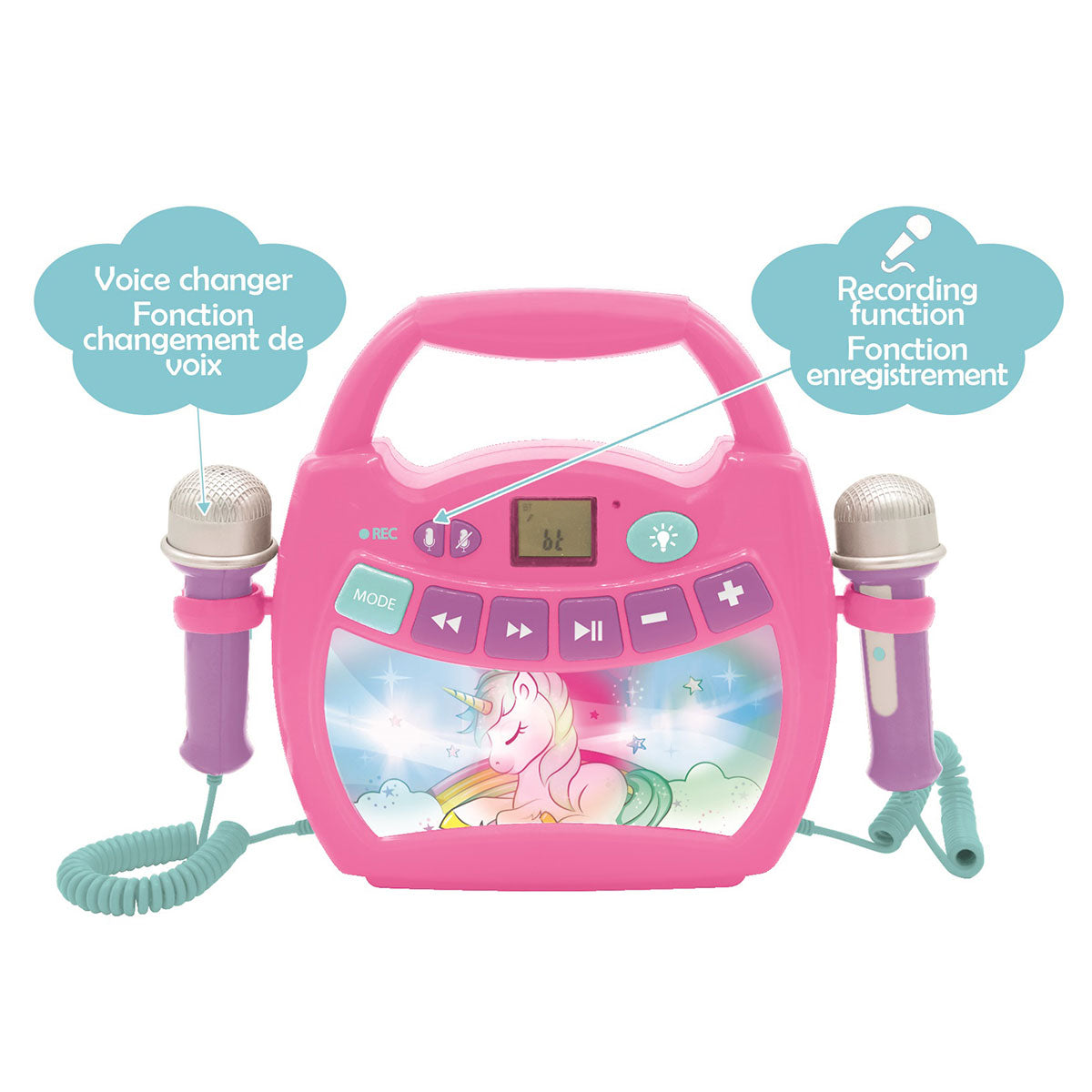 Einhorn-Bluetooth-Lautsprecher mit Mikrofonen