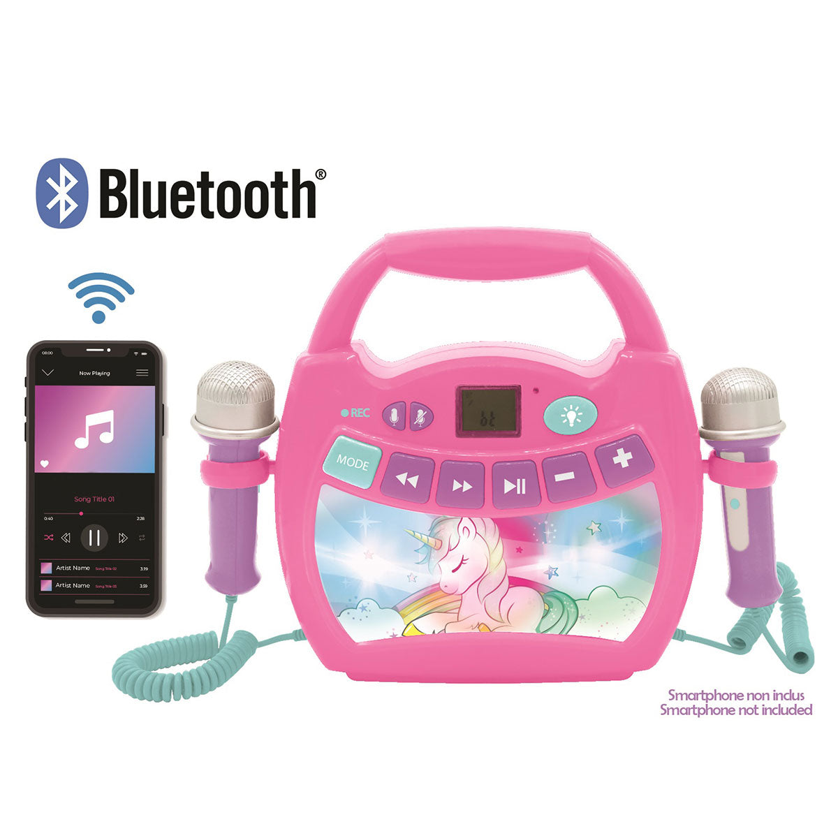 Einhorn-Bluetooth-Lautsprecher mit Mikrofonen