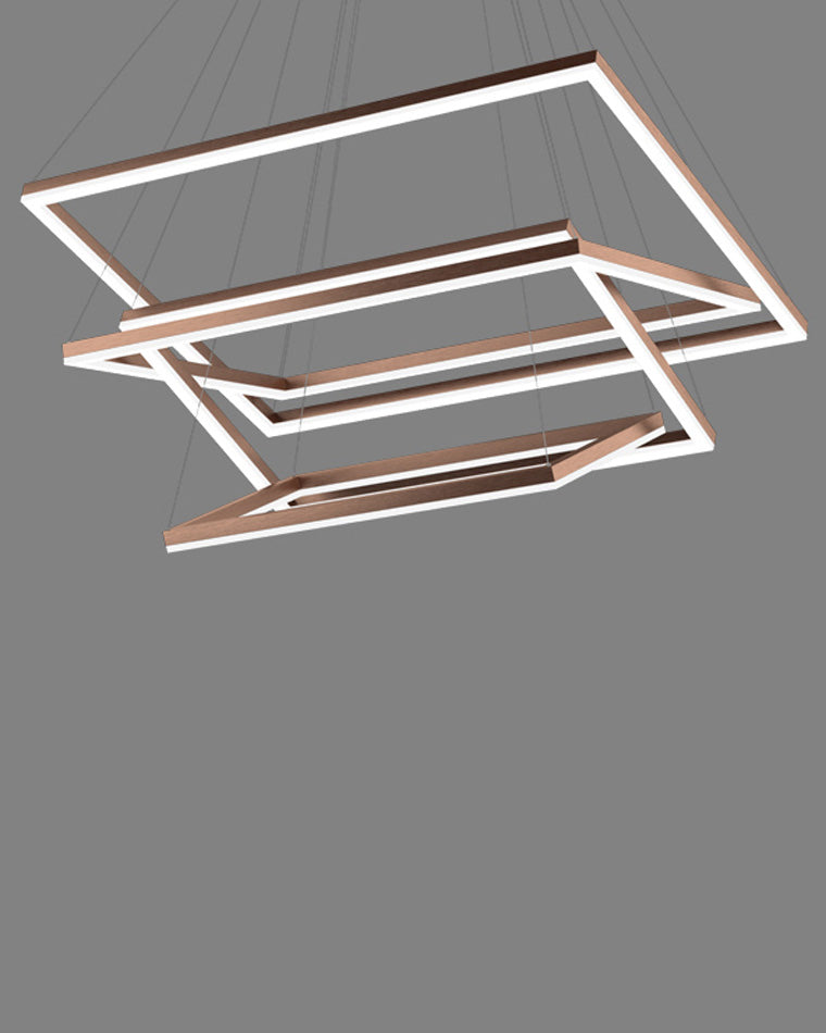 Multi-Tier Linear Suspension Fixture with Integrated LED, Adjustable Cable, Matte Black Metal Frame for Dining & Living Spaces | Thomler