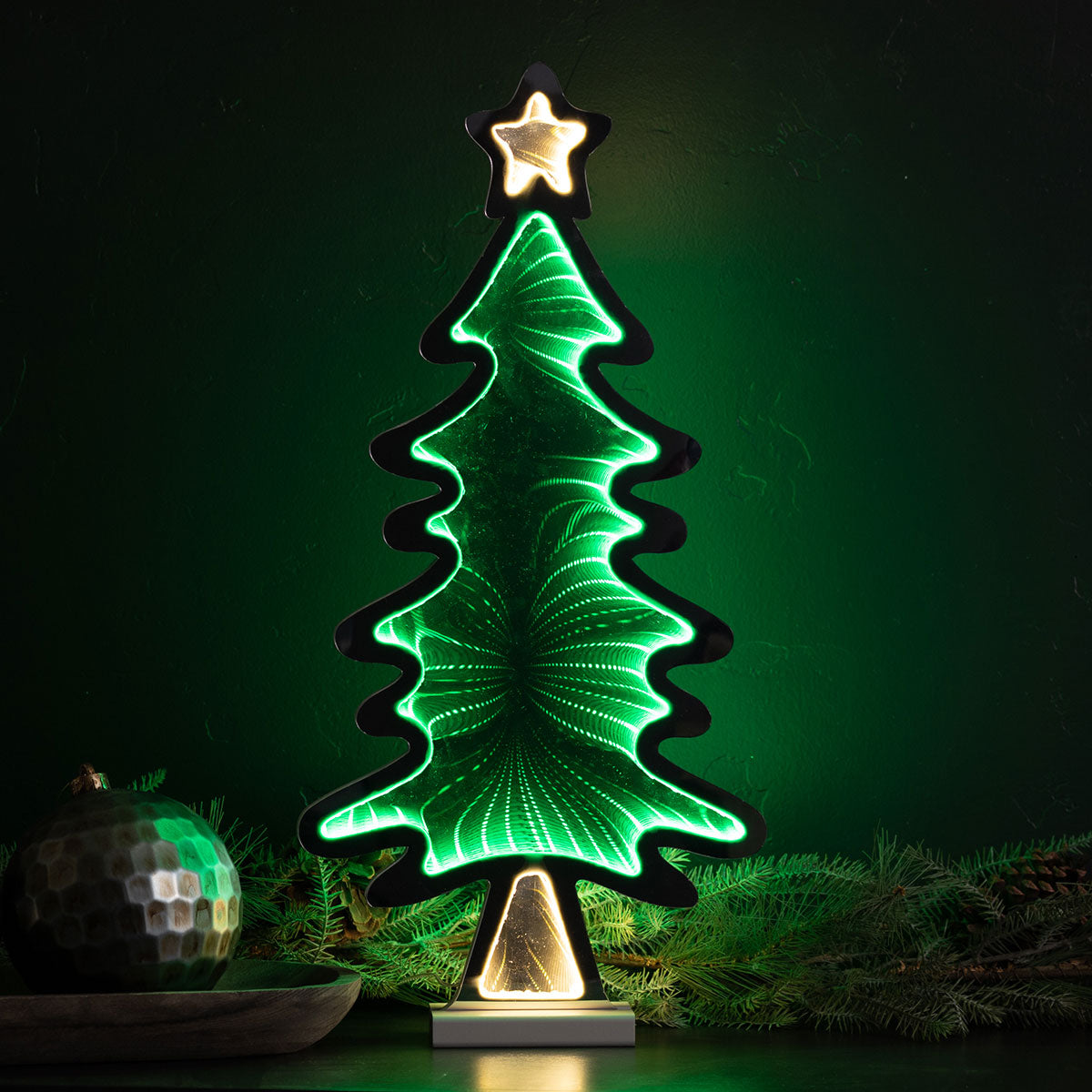 Árbol de Navidad LED con efecto infinito