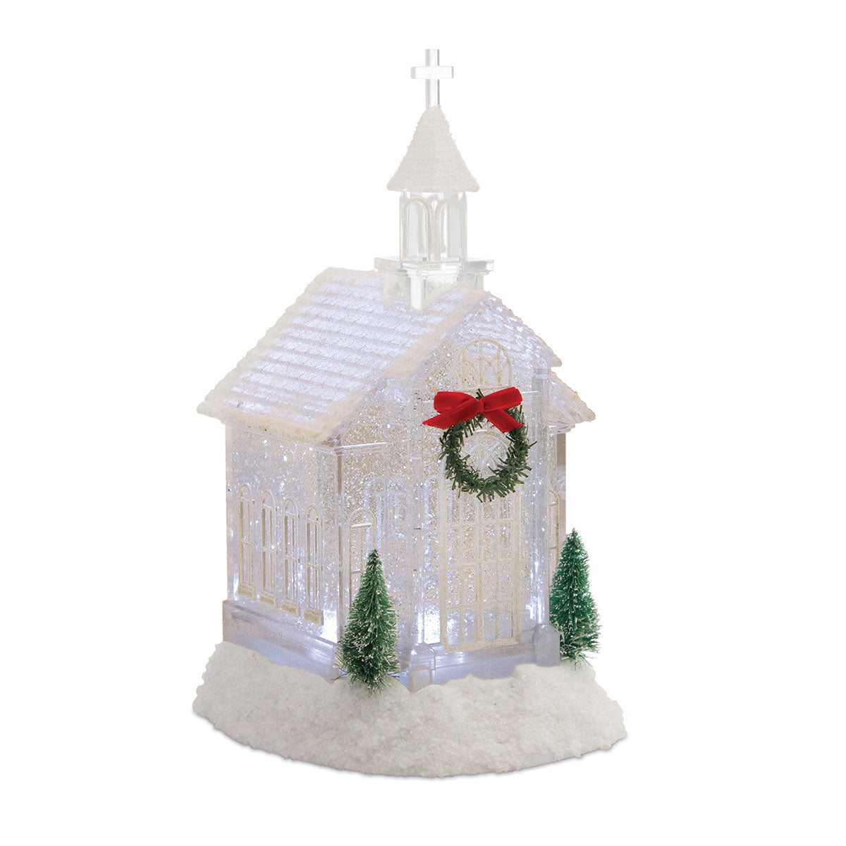 LED-sneeuwbol met kerk
