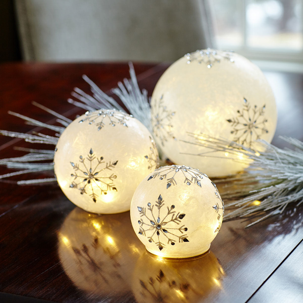 Set de globos decorativos LED para fiestas (set de 3)