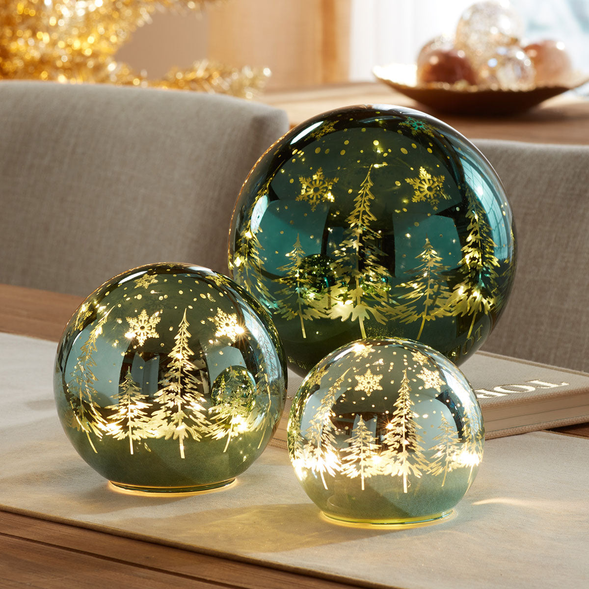 Set de globos decorativos LED para fiestas (set de 3)