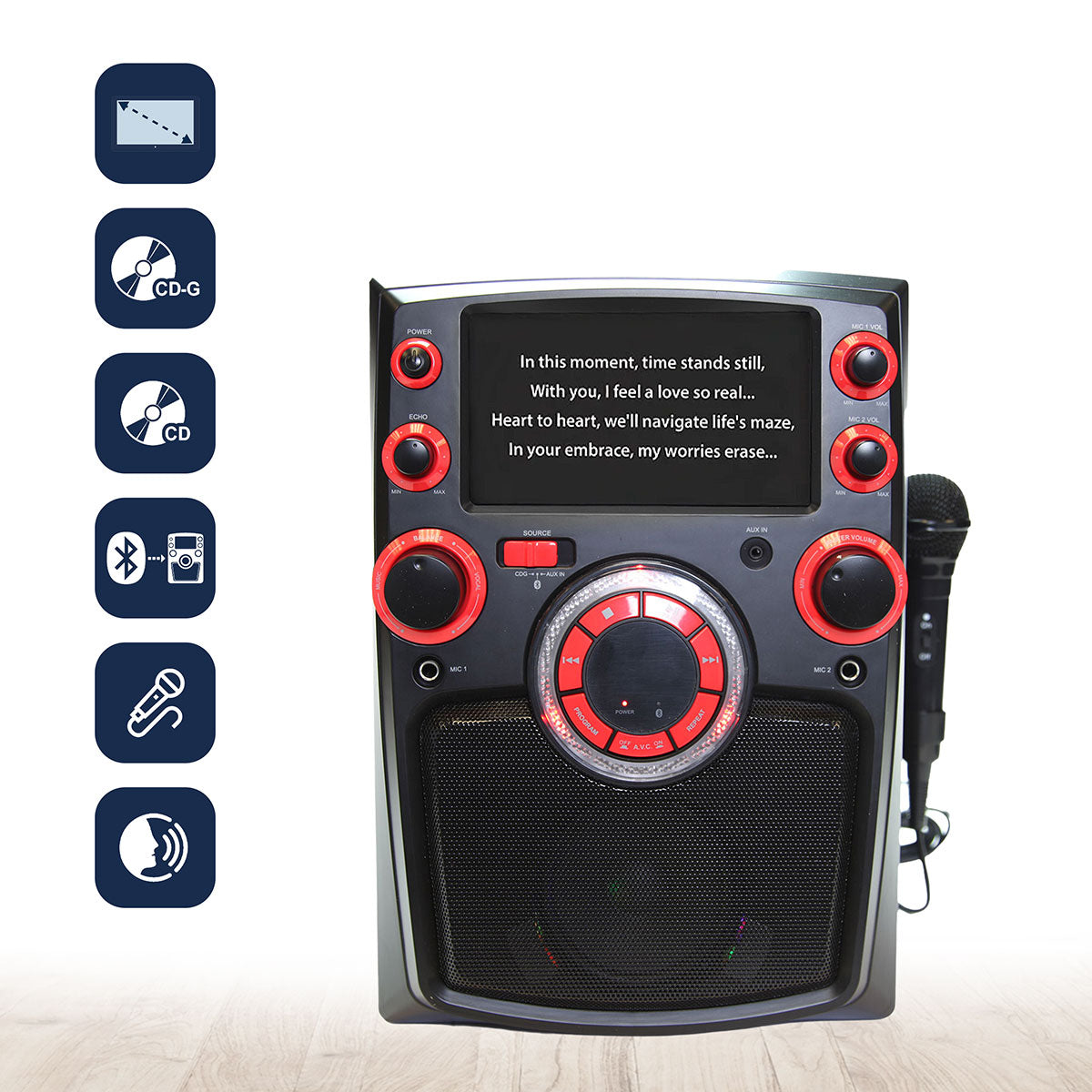 Karaoke-party-speaker met 7'' display