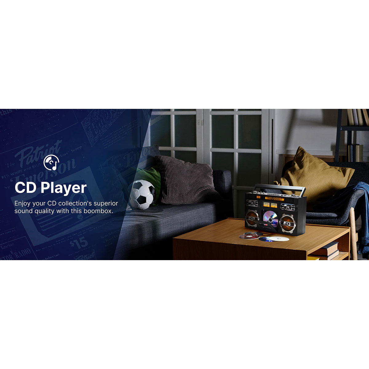 Retro-Tragbarer CD-Boombox