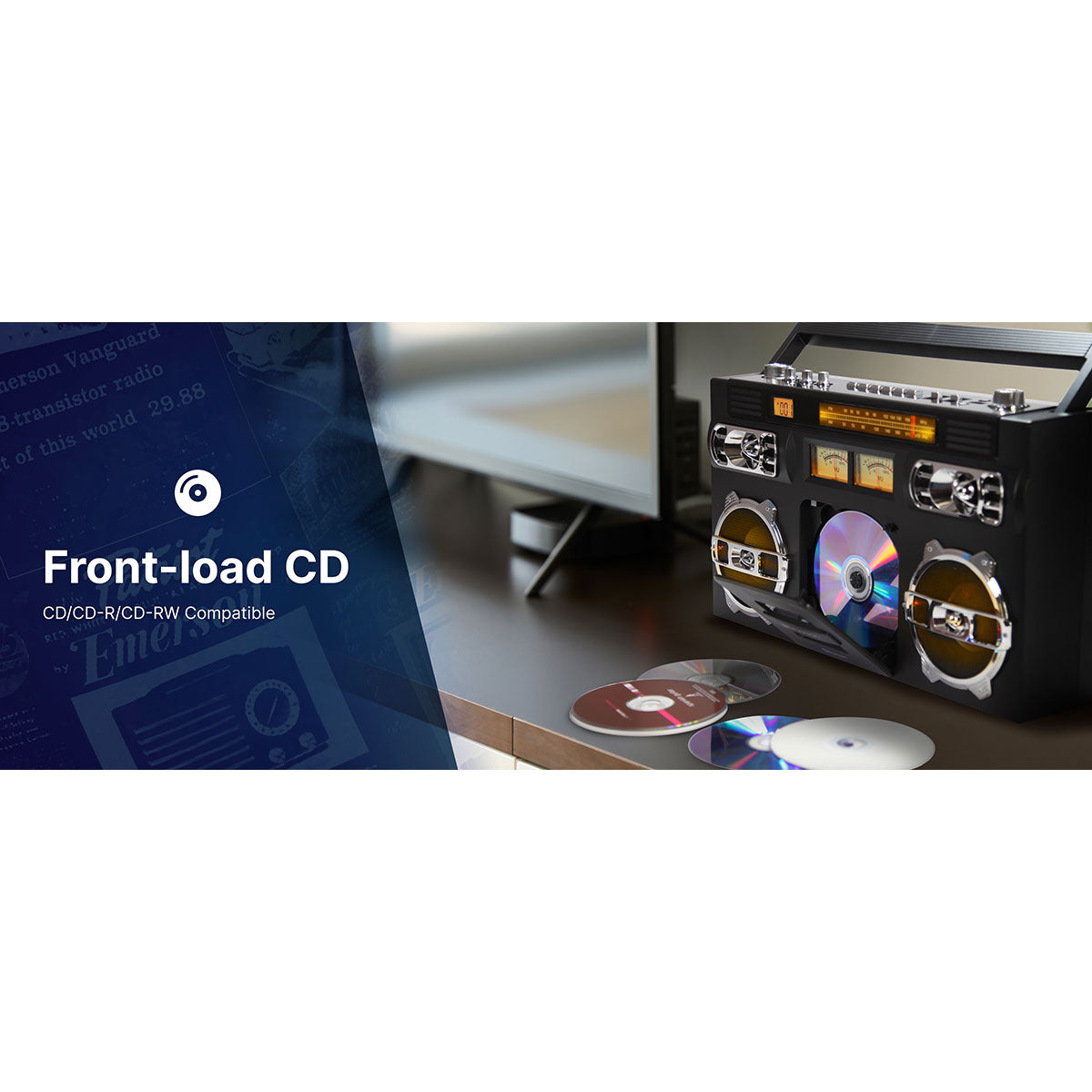 Retro-Tragbarer CD-Boombox