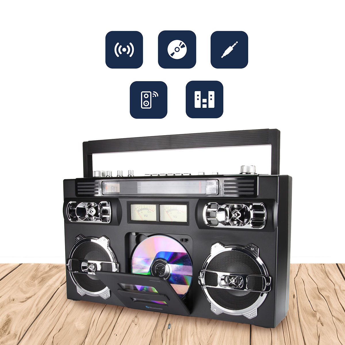 Retro-Tragbarer CD-Boombox