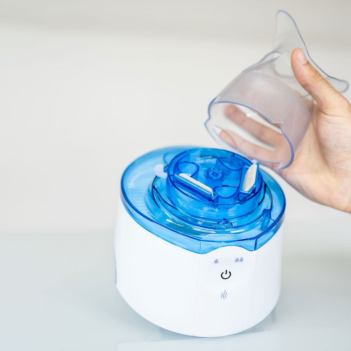 Humidificador e inhalador de vapor caliente 2 en 1