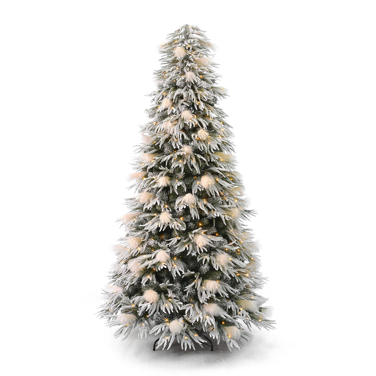 7,5' Tannen- und Pampasgras-Weihnachtsbaum