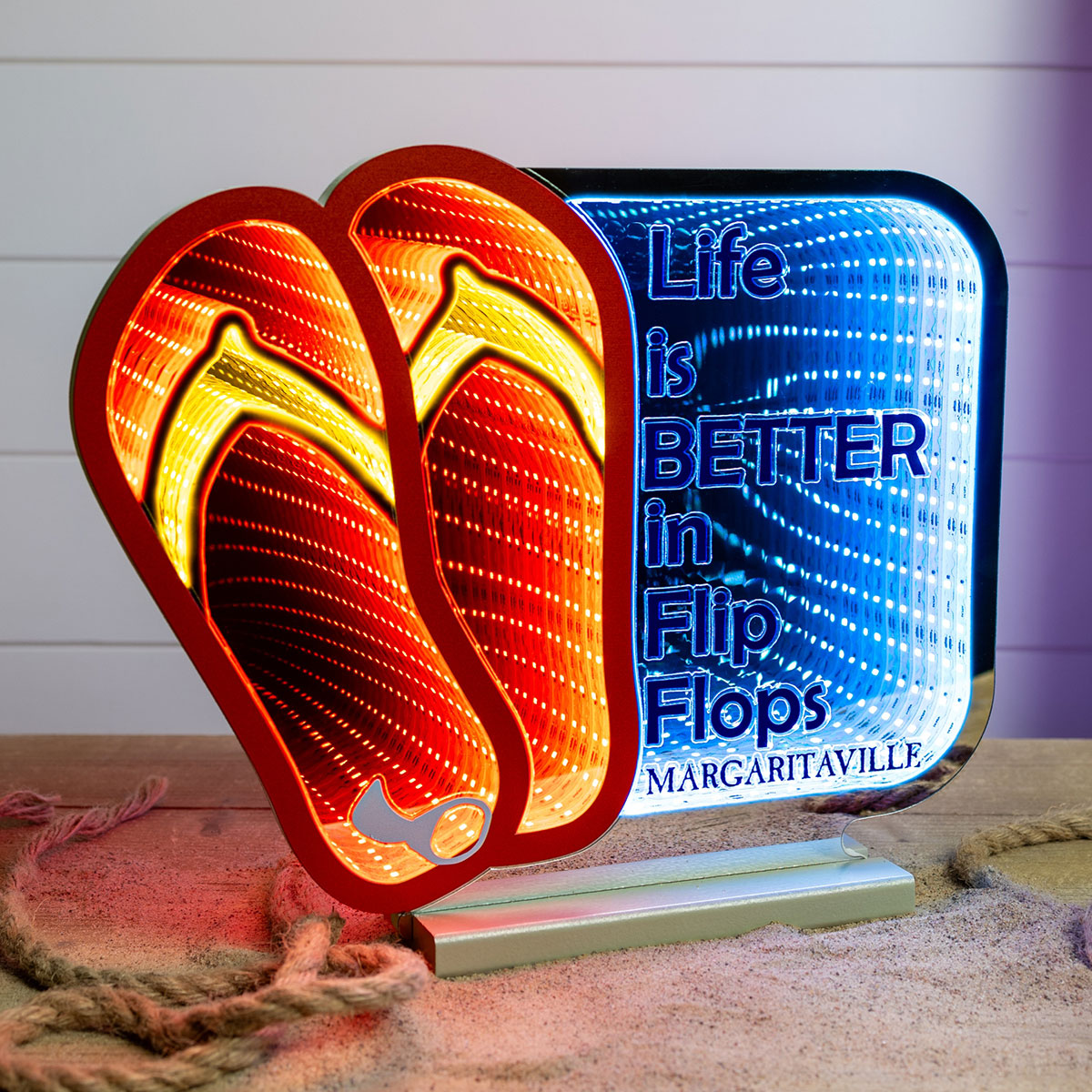 Margaritaville Flip Flop LED Infinity Light