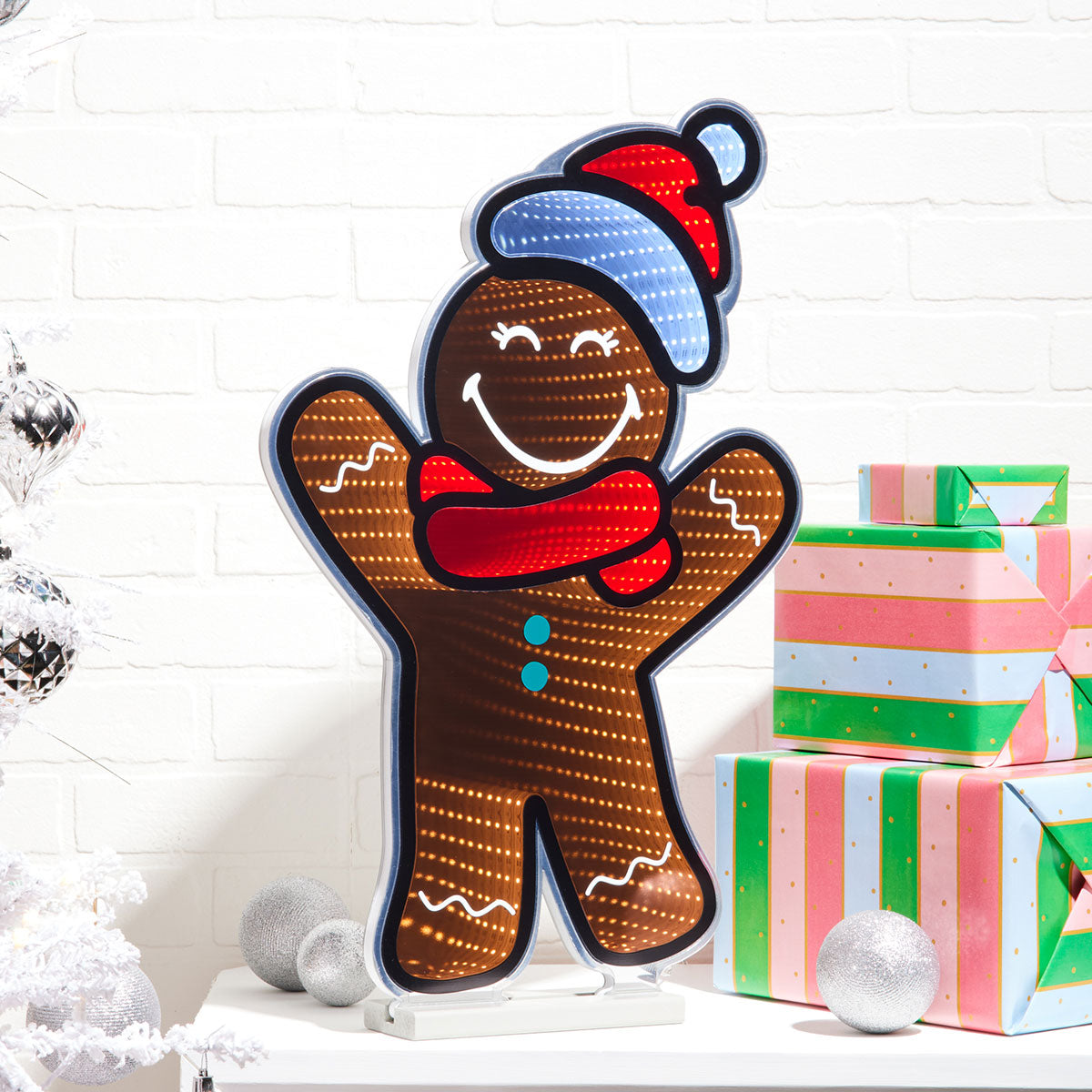 Luz infinita LED de hombre de jengibre de SmileyWorld