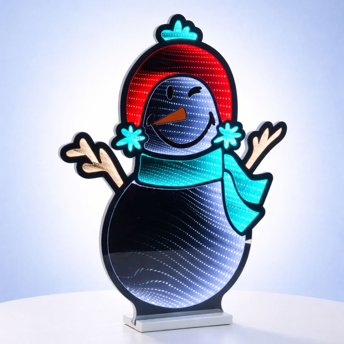 Luz LED infinita de muñeco de nieve de SmileyWorld