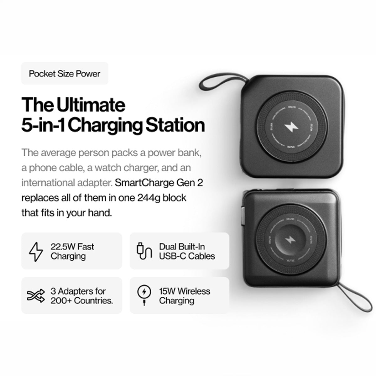 5-in-1 Reise-Powerbank