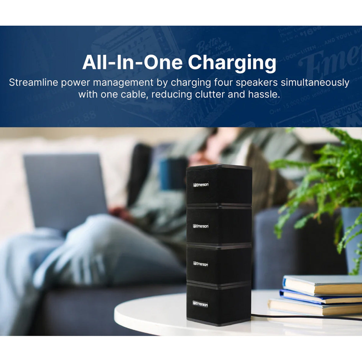 Altavoz magnético inalámbrico apilable