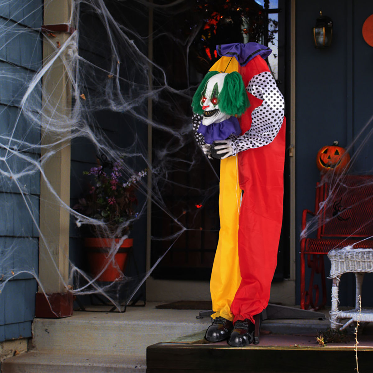 Payaso mecanizado con ojos LED y audio
