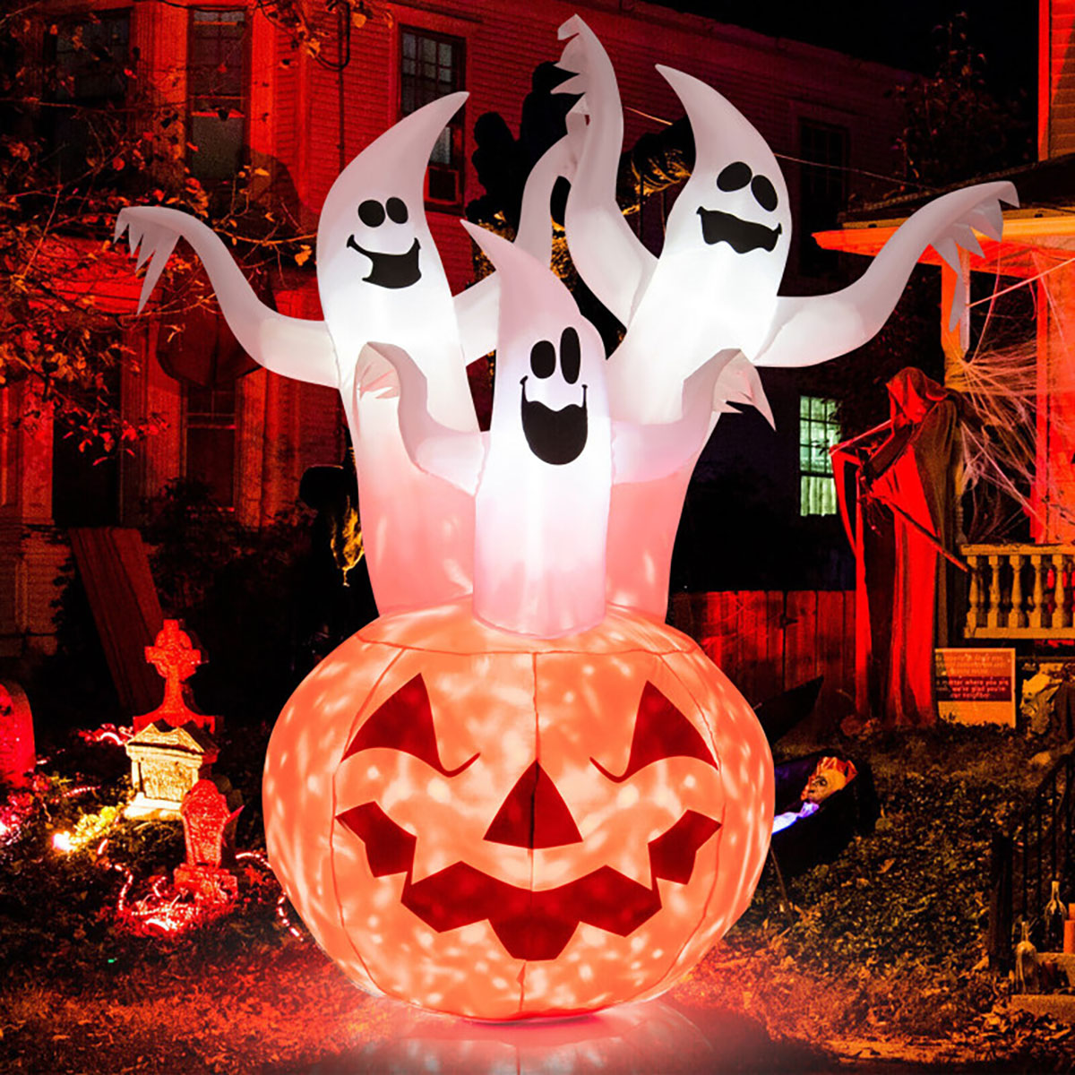 Fantasmas inflables iluminados de 6 pies