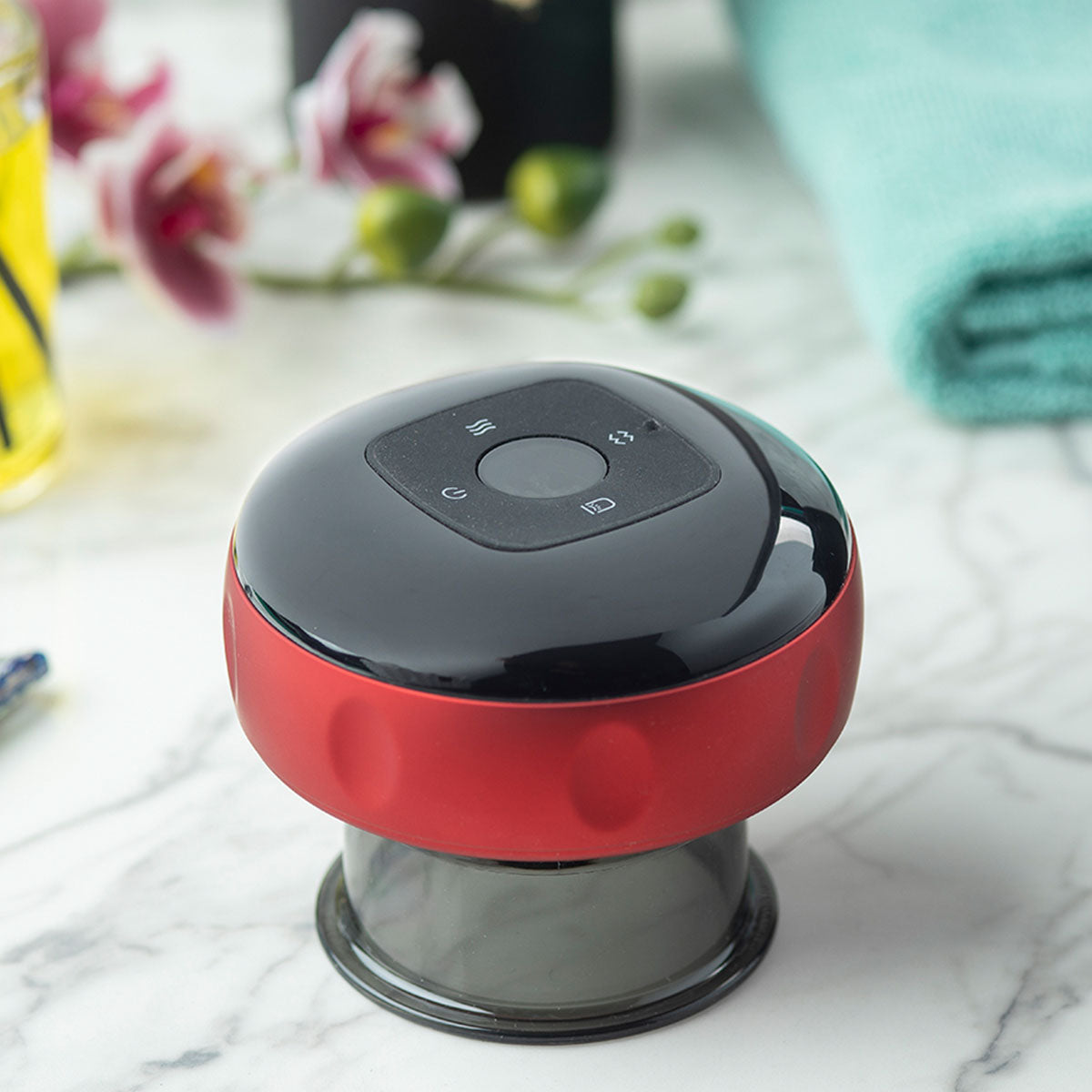 Elektrisch cupping-massageapparaat met rood licht