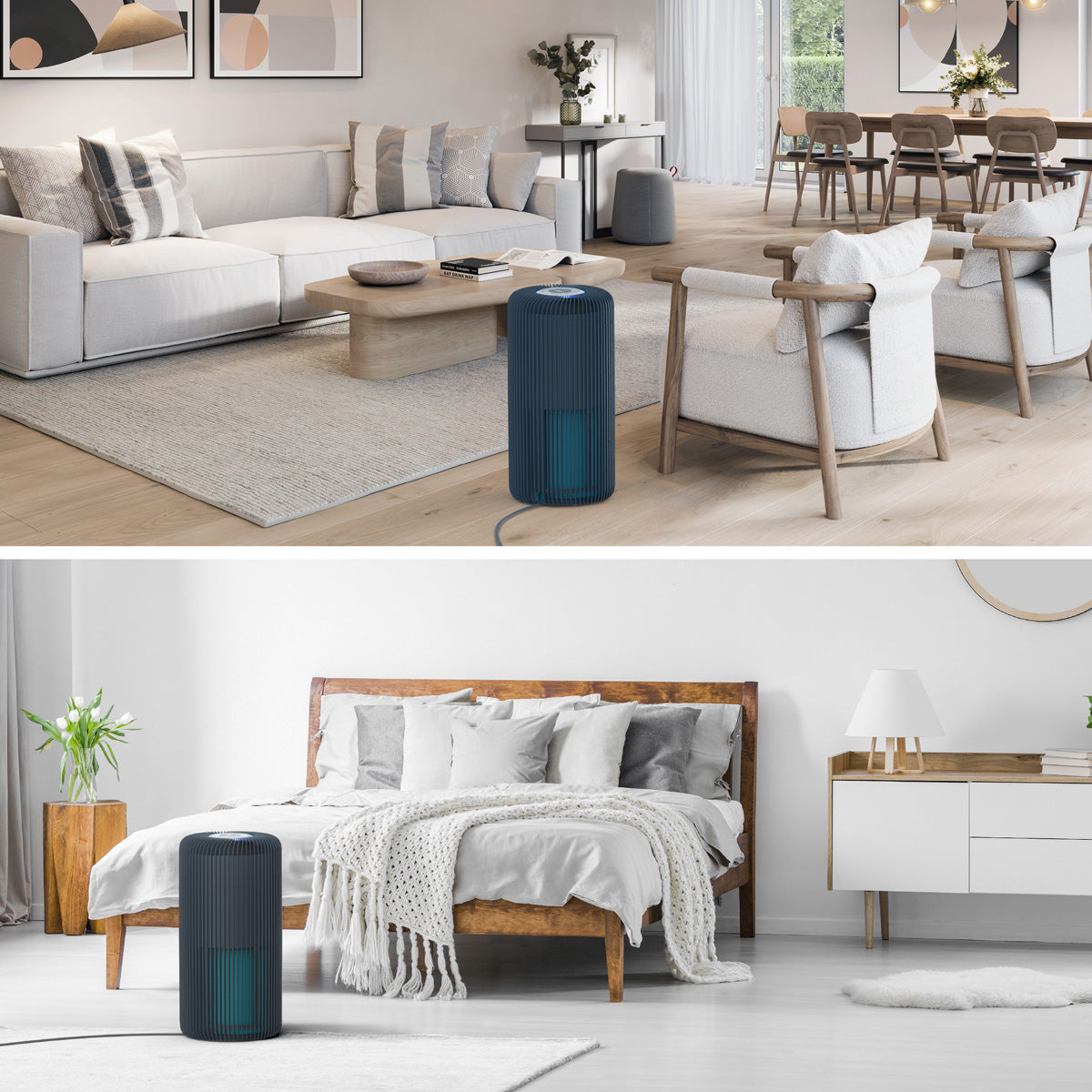 Intelligenter 5-Stufen-Luftreiniger mit HEPA-Filter und UV-C-Licht