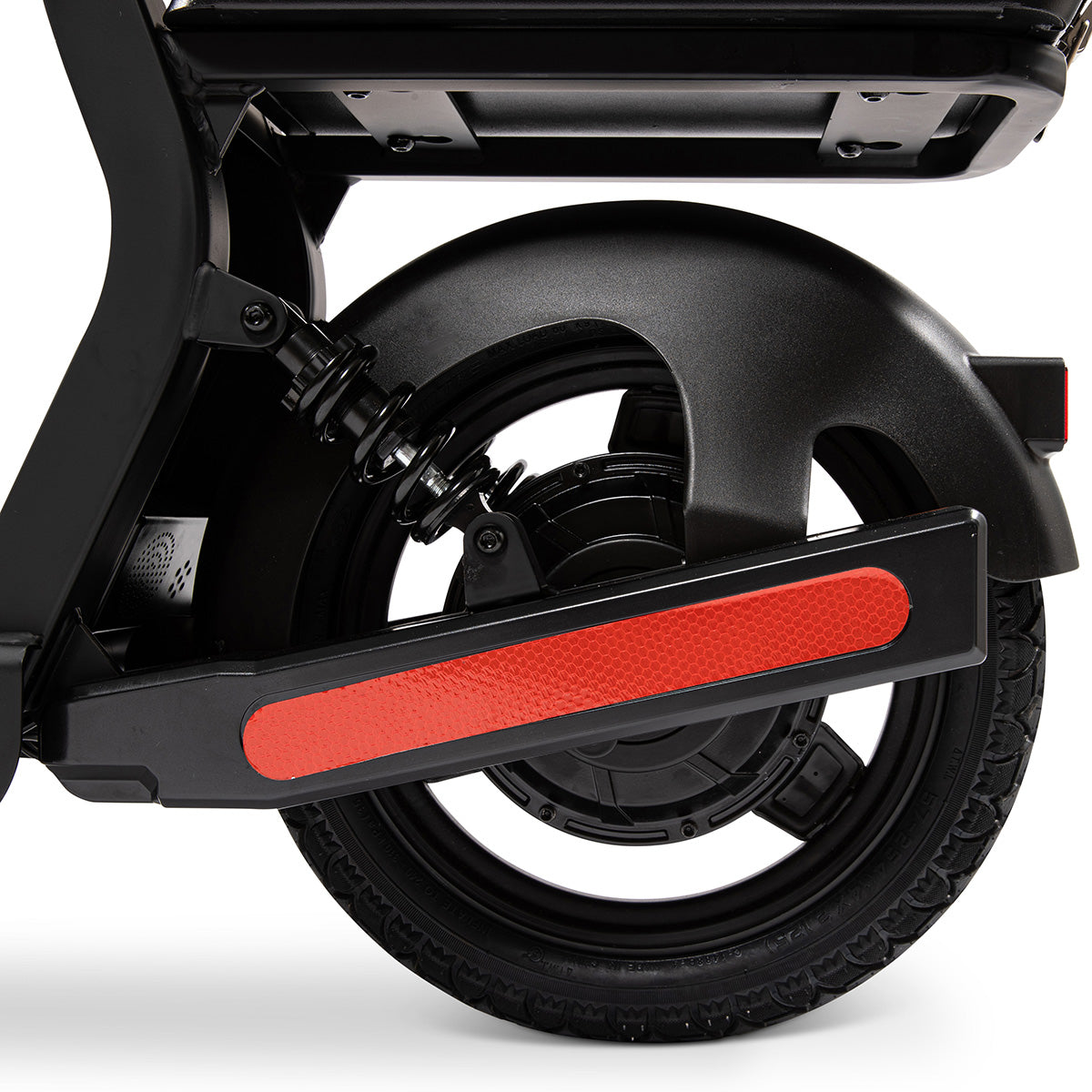 Scooter eléctrico con asiento y cesta