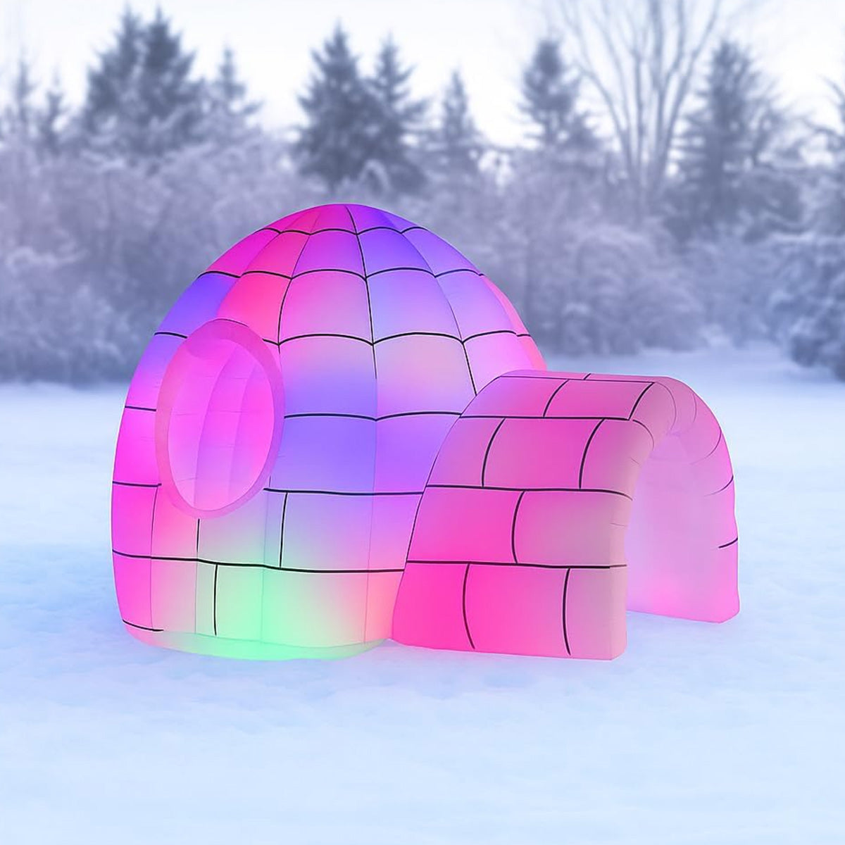 8' aufblasbares Iglu mit Farbwechsel