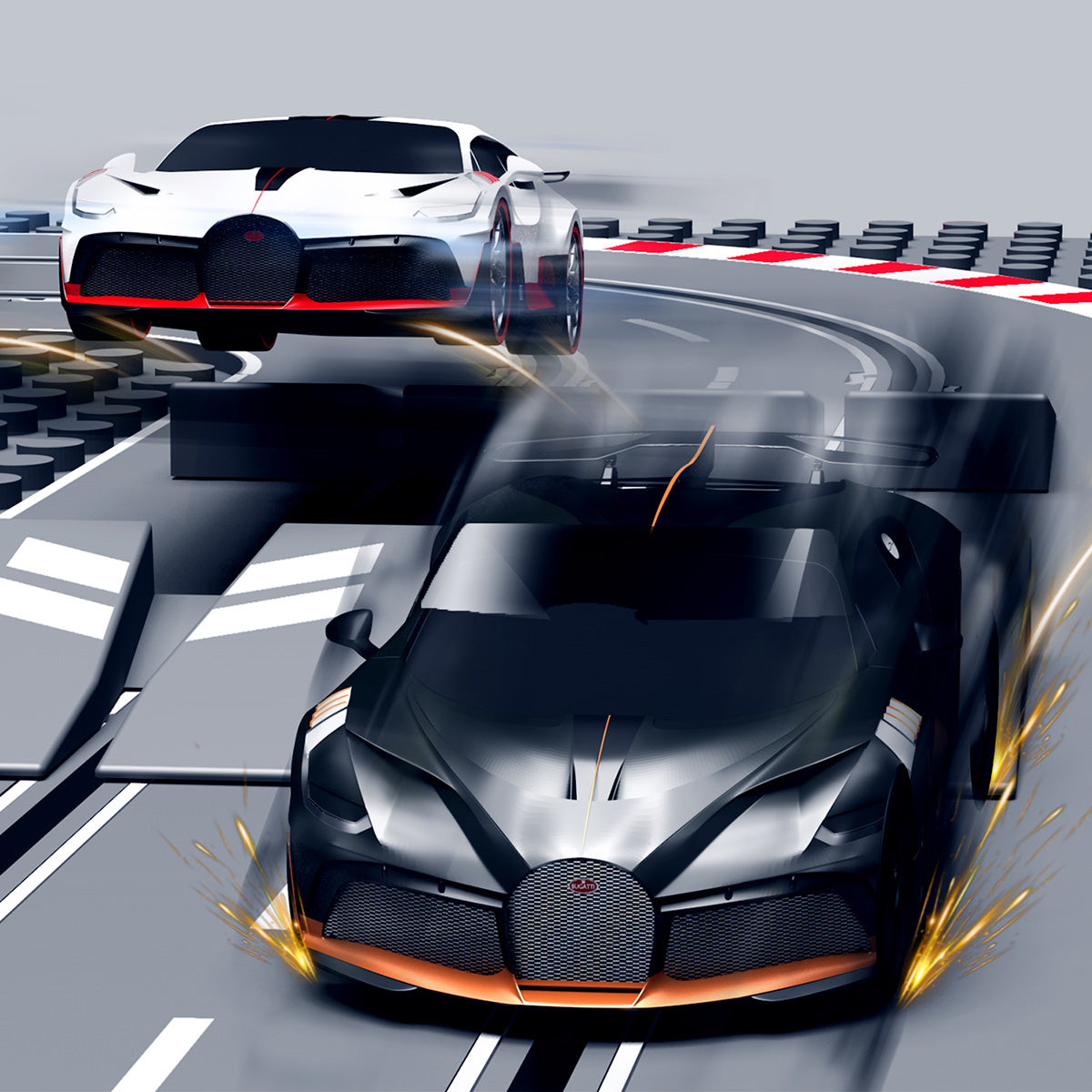 Set de carreras de micro coches de slot