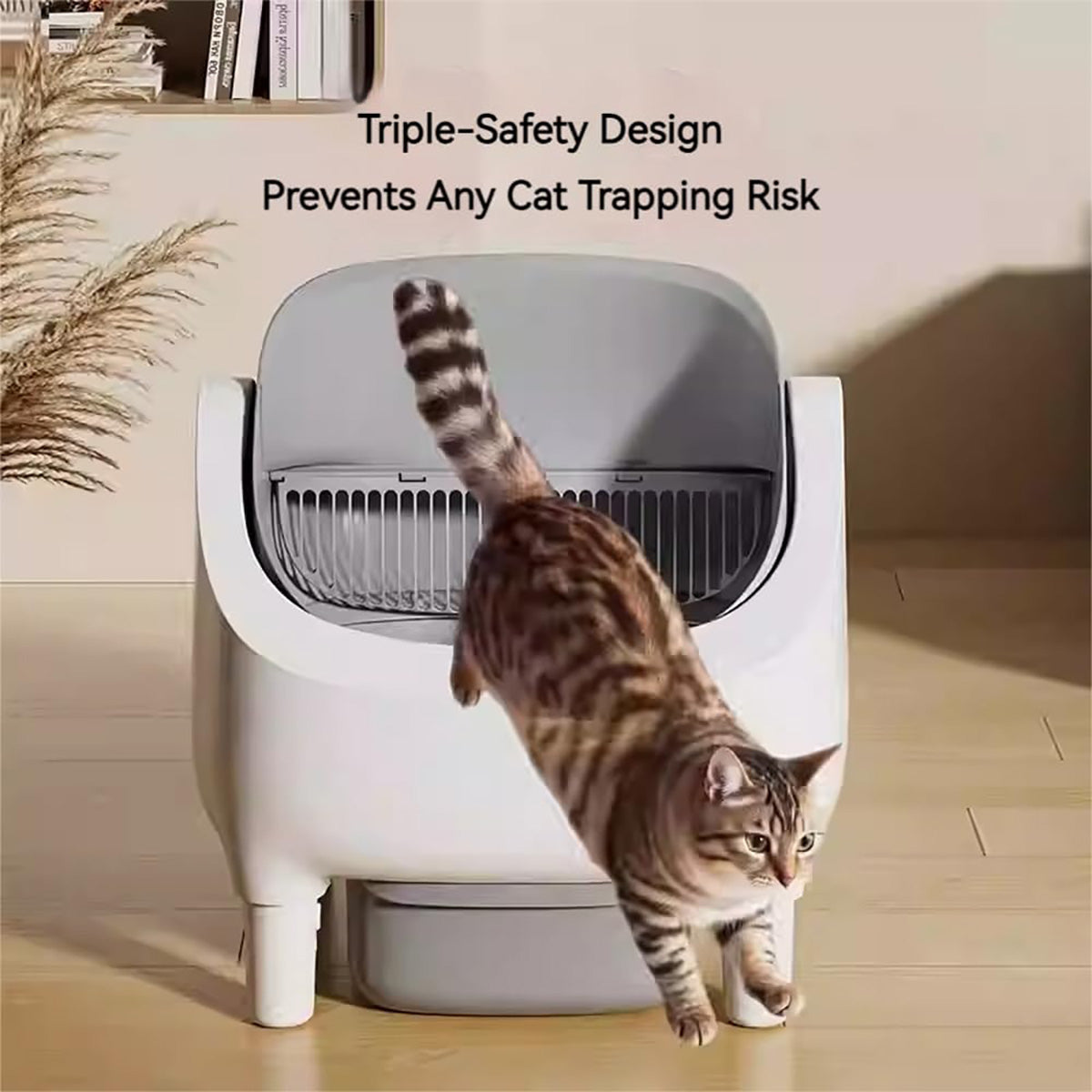 Selbstreinigende Katzentoilette mit Geruchskontrolle
