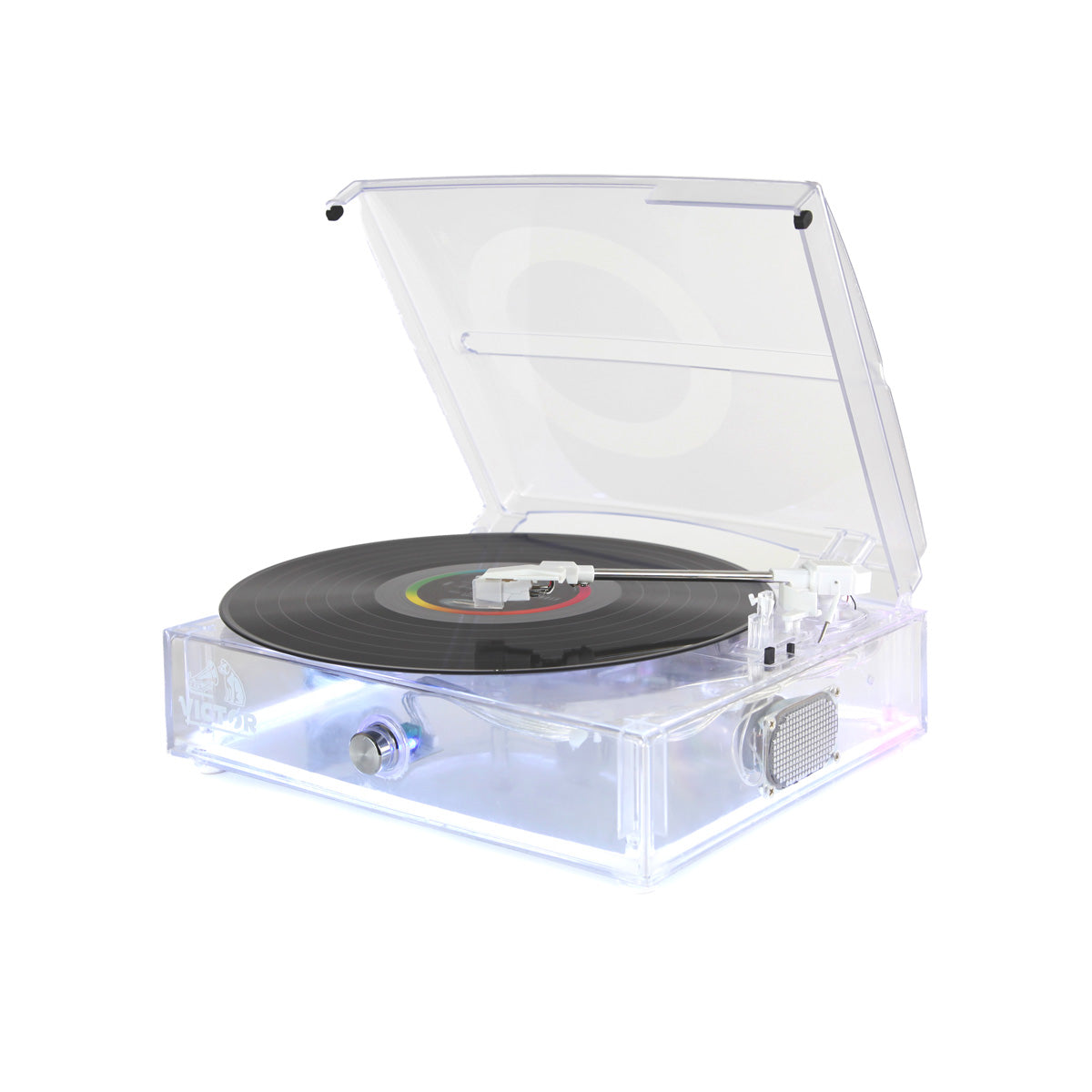 Transparenter Plattenspieler