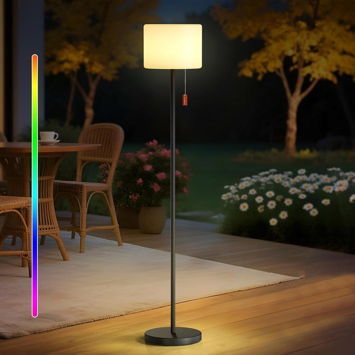 Solarbetriebene LED-Außenstehlampe