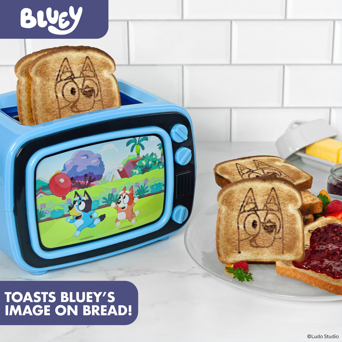 Retro-TV-Charakter-Toaster