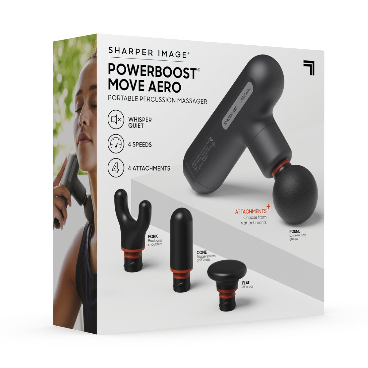 Powerboost Move Draagbaar Percussie Massageapparaat Aero