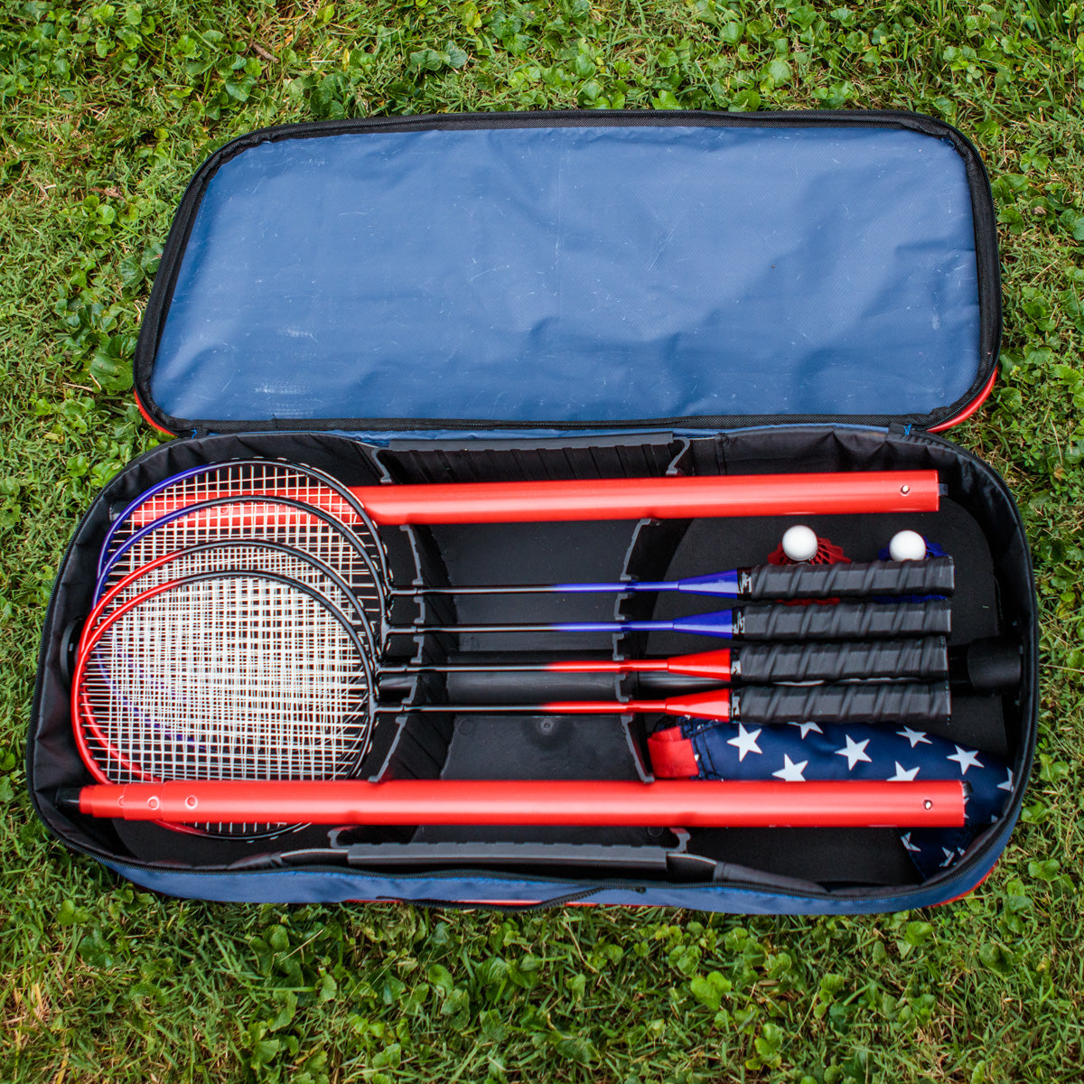 Patriotisches tragbares Badminton