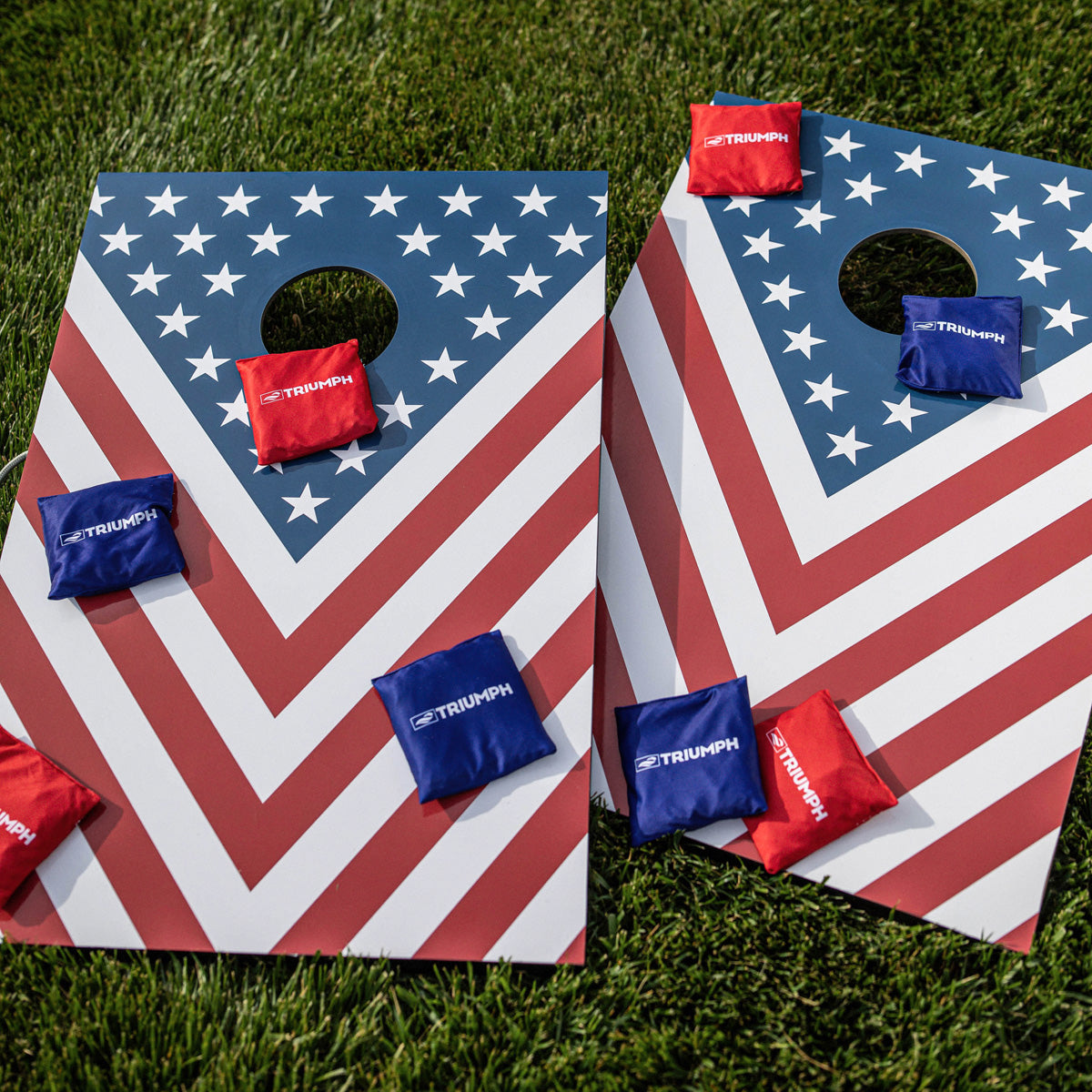 Patriotisches LED-Cornhole-Set (2x3)