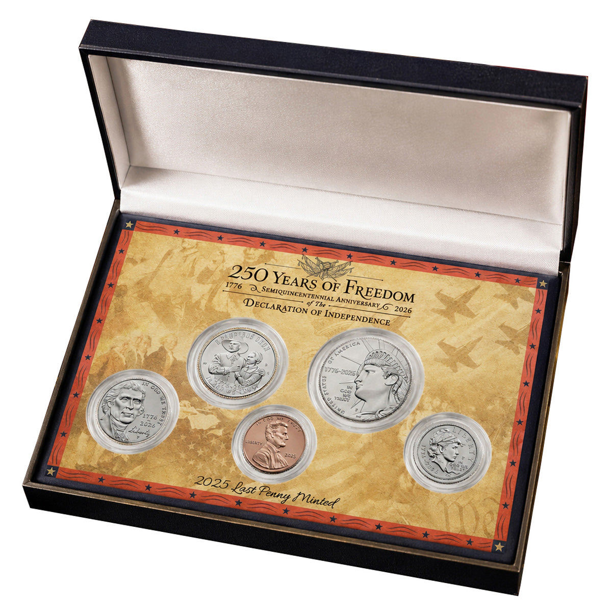 Set de monedas conmemorativas del 250º aniversario