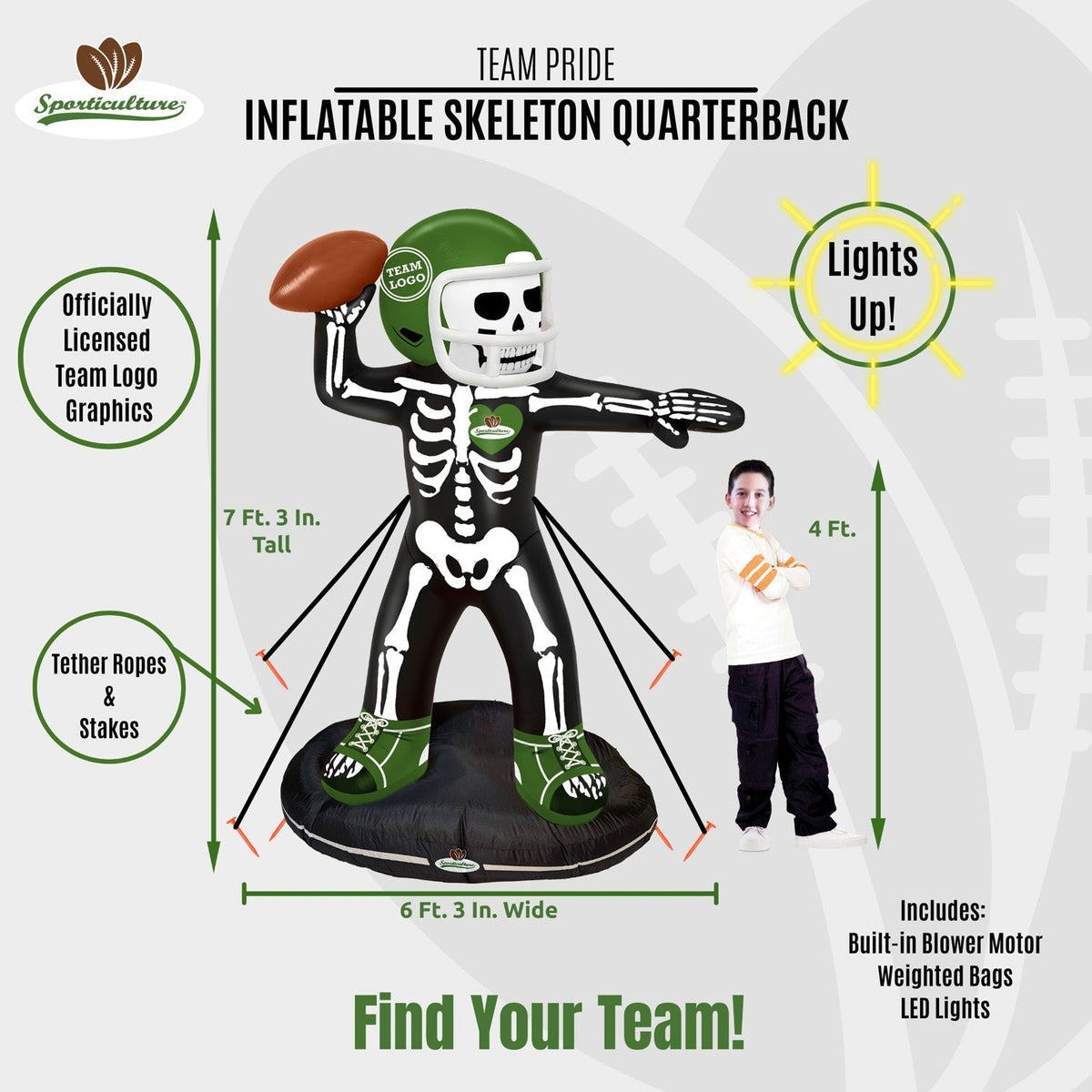 NFL Opblaasbare Quarterback-skelet