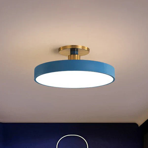 Round Acrylic Flush Mount Light 24 Inch Gold LED Bedroom Living Room Overhead Fixture Scandinavian Style Modern Home Ceiling Lighting | Thomler