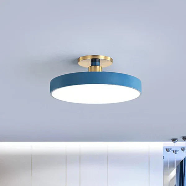 Round Acrylic Flush Mount Light 24 Inch Gold LED Bedroom Living Room Overhead Fixture Scandinavian Style Modern Home Ceiling Lighting | Thomler