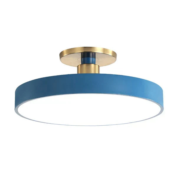 Round Acrylic Flush Mount Light 24 Inch Gold LED Bedroom Living Room Overhead Fixture Scandinavian Style Modern Home Ceiling Lighting | Thomler