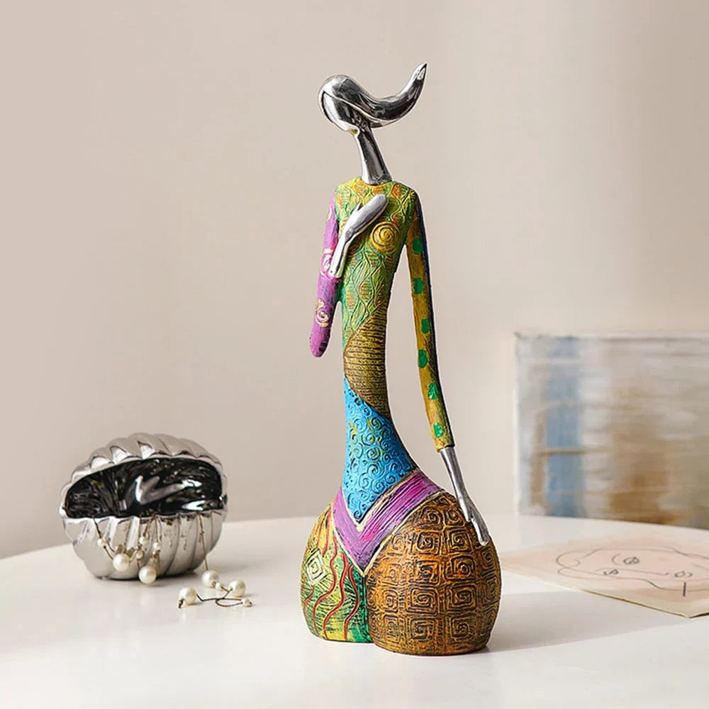 Resin Figurine Statue for Shelves Tabletop Display Home Decor Accent Piece Modern Contemporary Art Object for Living Room Bedroom Office | Thomler