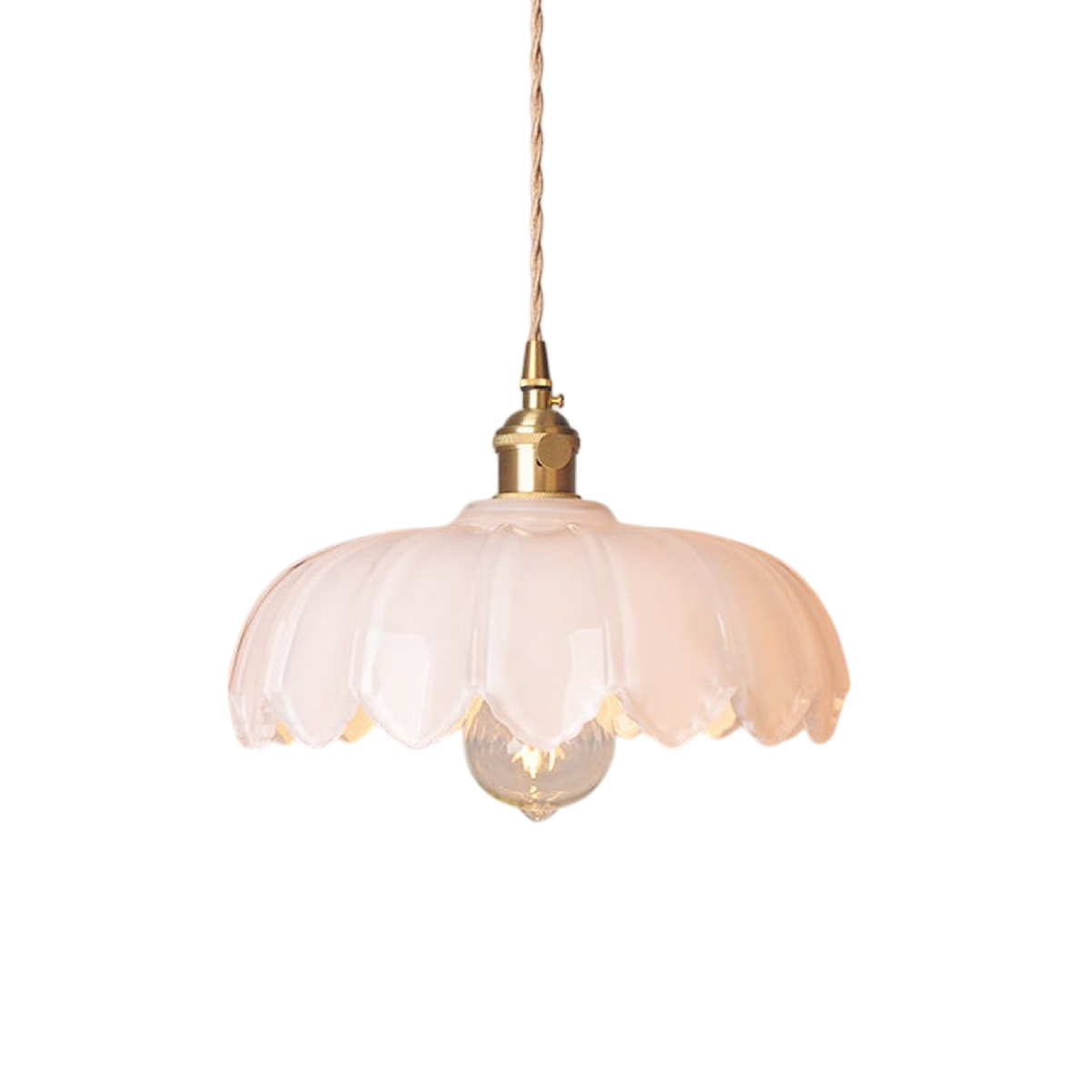 Botanische Glas-Tropfenleuchte, 8 Zoll Pendelleuchte, warmes Ambiente, Messingbeschläge für Küchentheke, Kochinsel, Frühstückstheke, Eingangsbereich, Foyer, Flur | Thomler