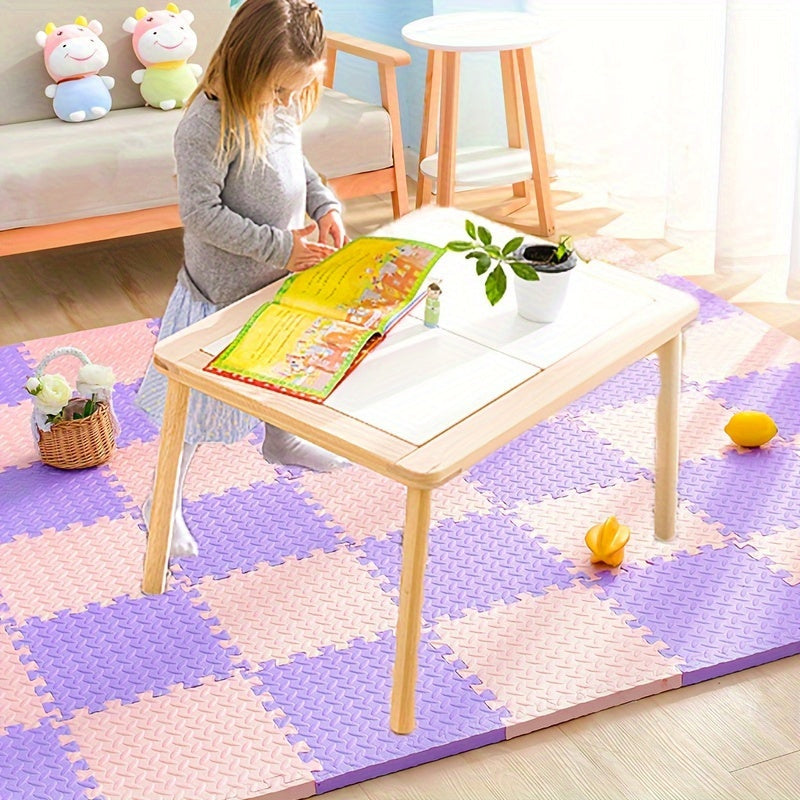 Alfombrillas de espuma encajables para niños y bebés – Suelo acolchado seguro para cuartos de juegos, guarderías y áreas de gateo en interiores, puzle antideslizante | Thomler