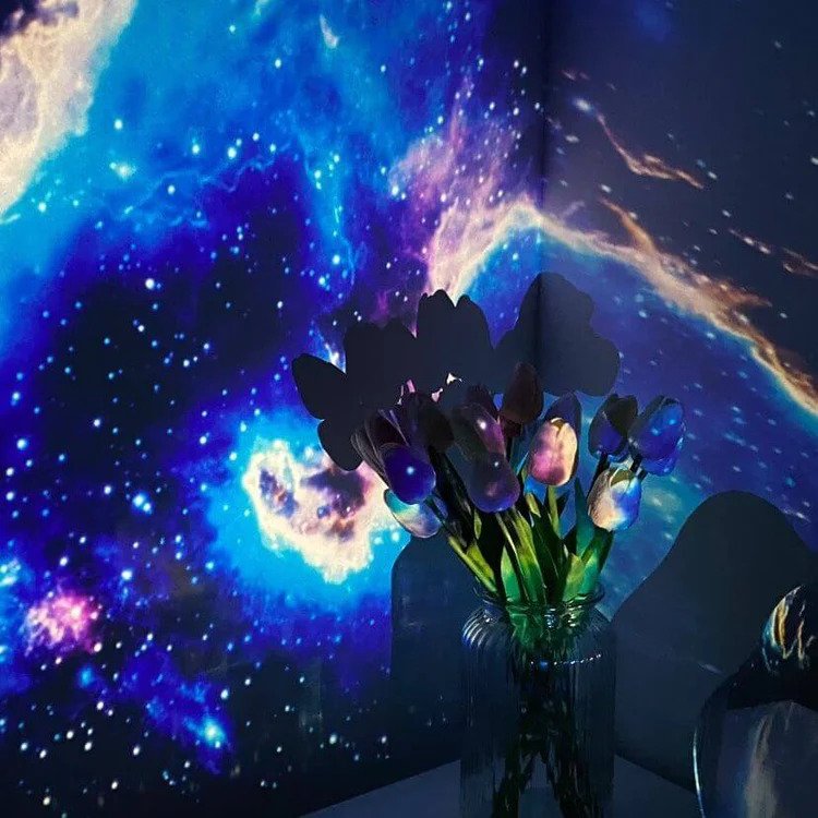 Cosmos Night Light Projector with Rotating Nebula & Stars LED for Bedroom Ceiling | Ambient Sleep Lamp for Kids & Adults | Thomler